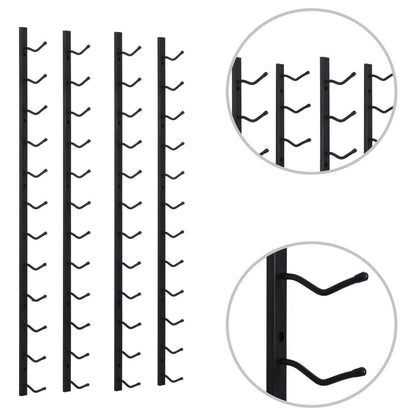 Wall Mounted Wine Racks for 12 Bottles 2 pcs Black Iron image 3