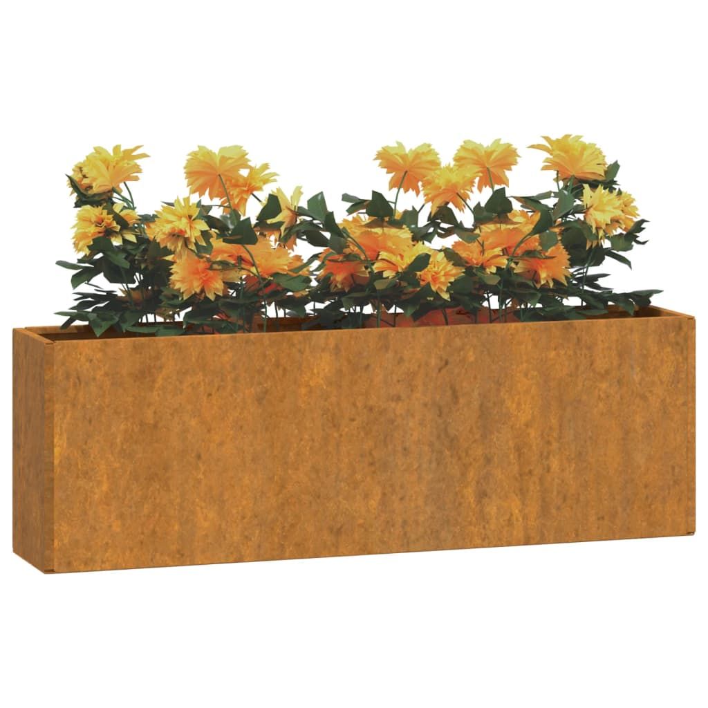 Wall Planters 2 pcs Rusty Corten Steel 20.9"x3.9"x6.7 image 3