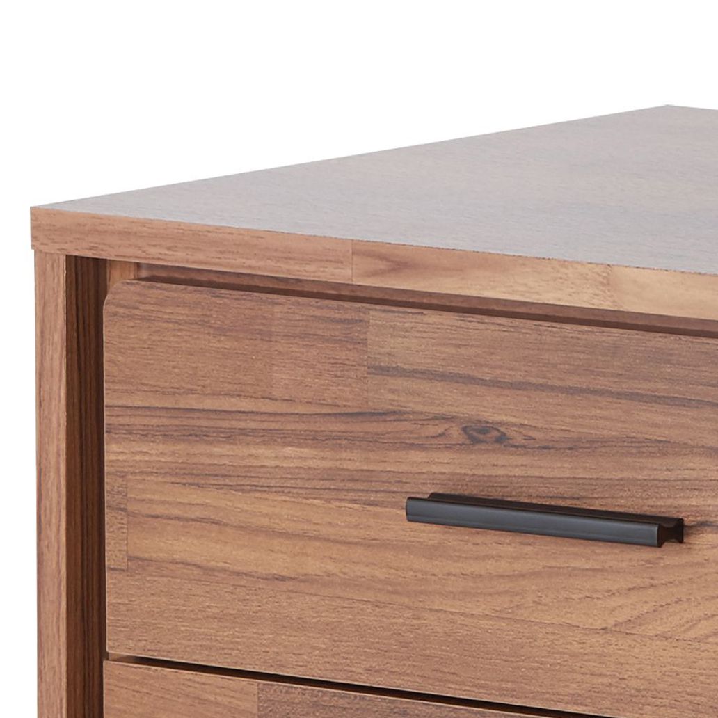 Walnut 2-Drawer Accent Table with Hairpin Legs image 4