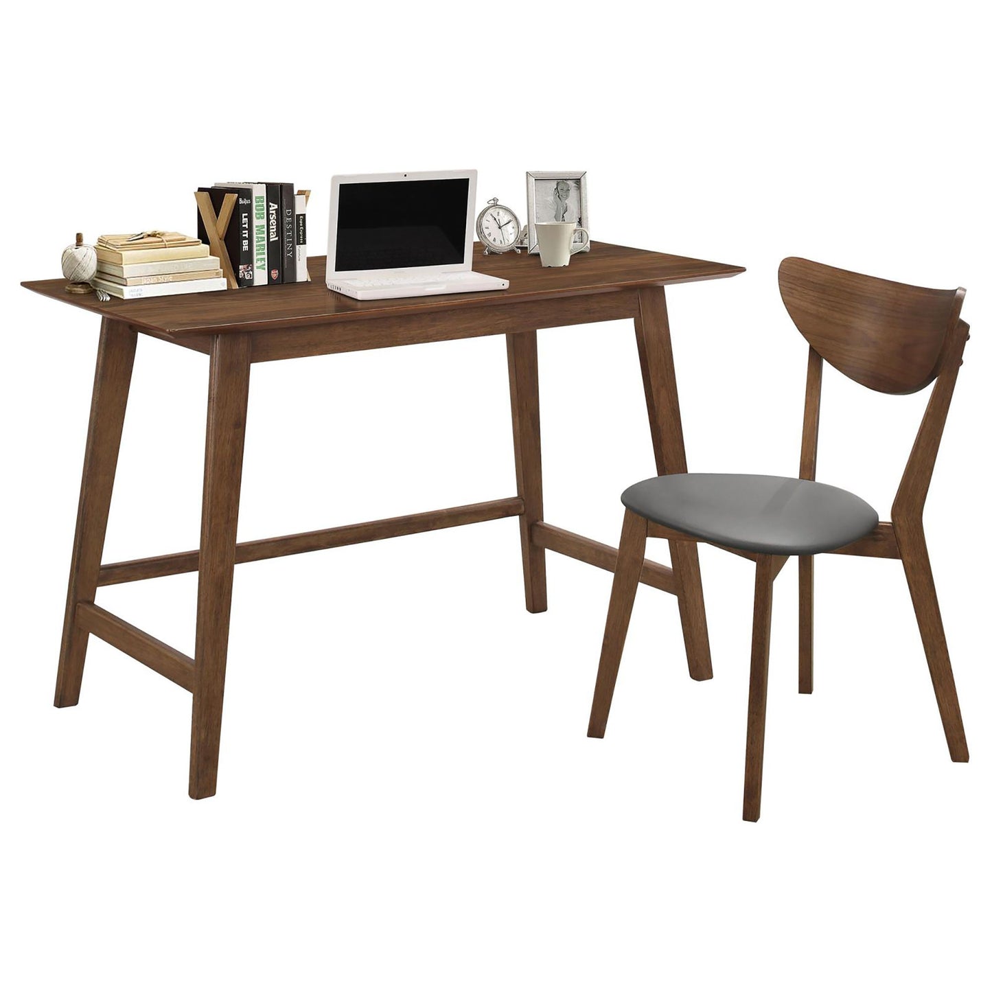 Walnut 2-Piece Writing Desk Set image 2