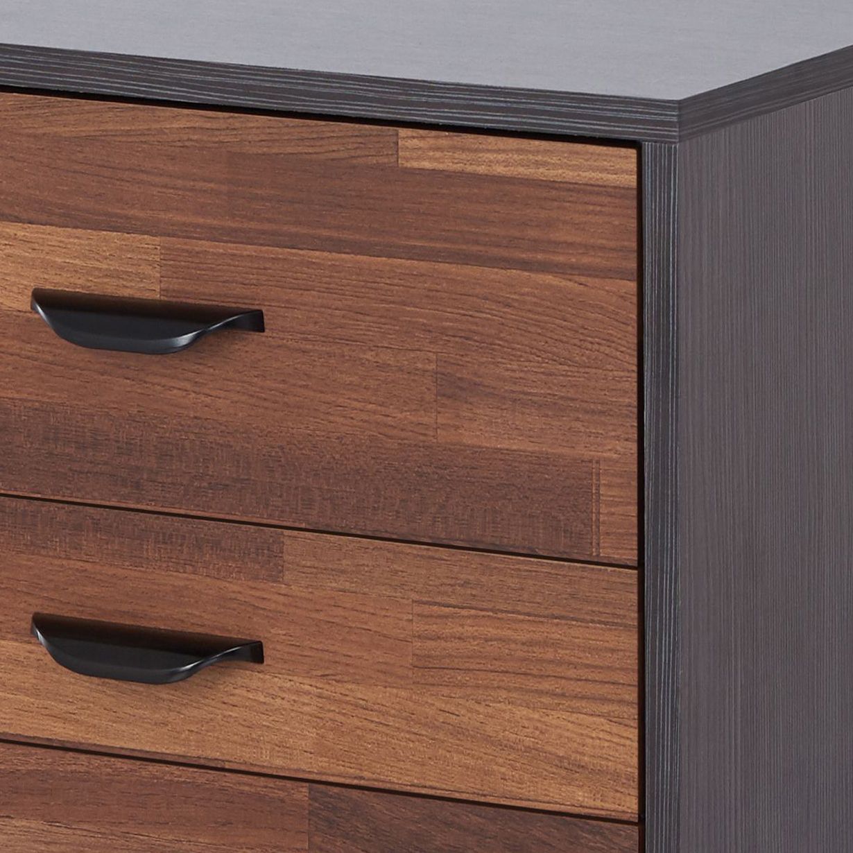 Walnut and Espresso 3-drawer Rectangular Accent Table image 5