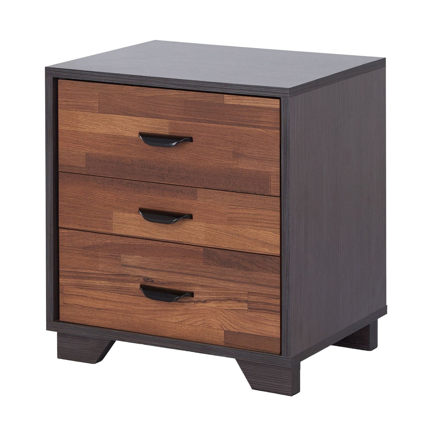 Walnut and Espresso 3-drawer Rectangular Accent Table image 1