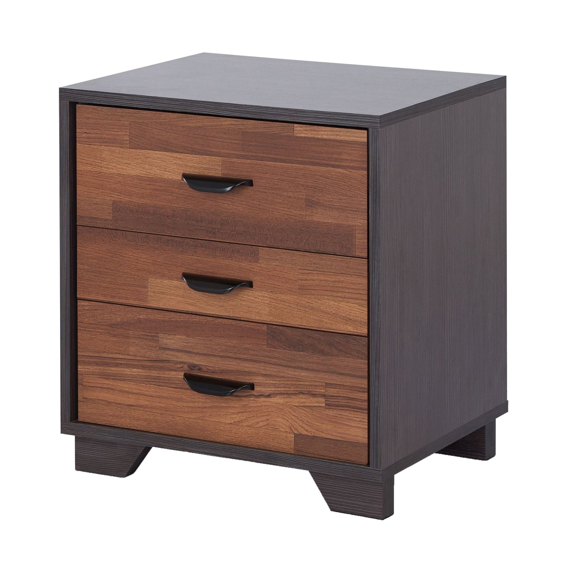 Walnut and Espresso 3-drawer Rectangular Accent Table image 1