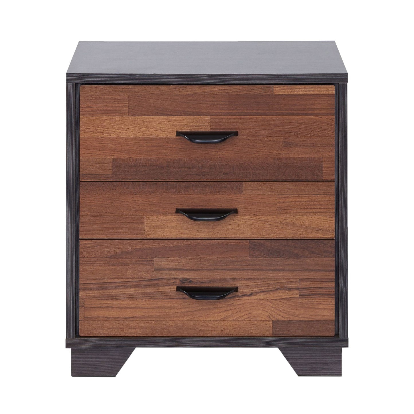Walnut and Espresso 3-drawer Rectangular Accent Table image 2