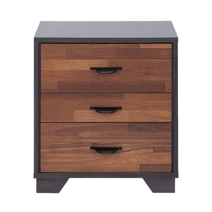 Walnut and Espresso 3-drawer Rectangular Accent Table image 2