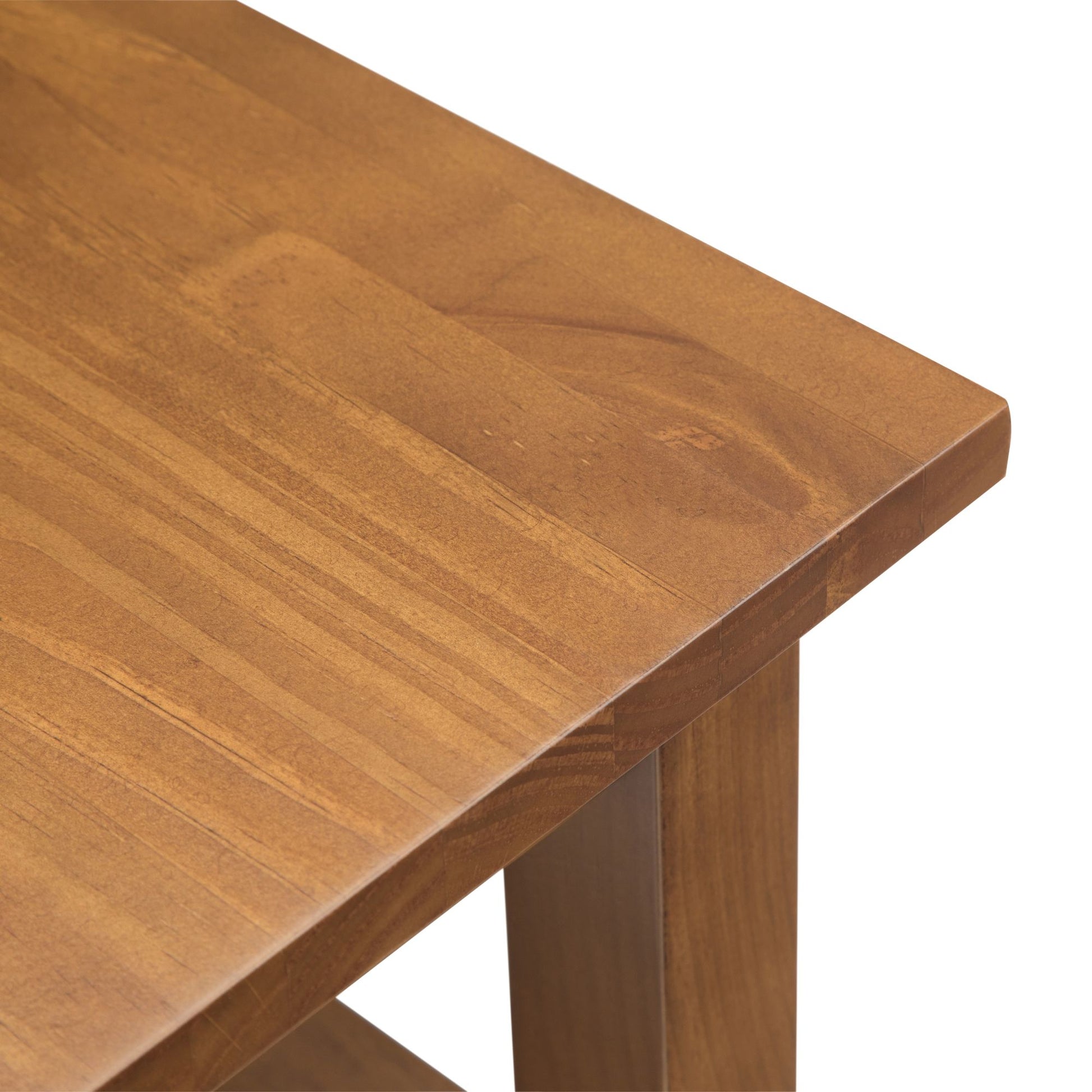 Warm Shaker Solid Wood 14 inch Wide Transitional Narrow Side Table in Light Golden Brown image 5