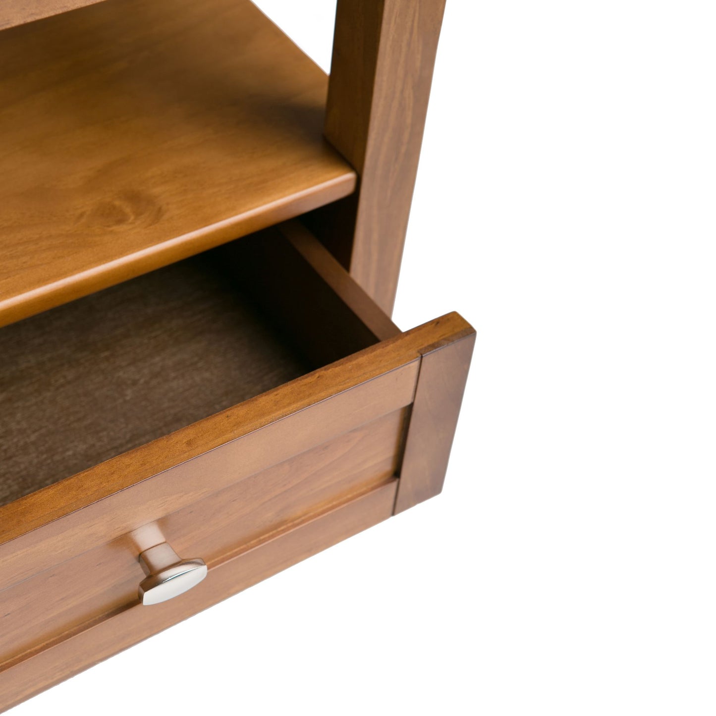 Warm Shaker Solid Wood 20 inch Wide Transitional End Table in Light Golden Brown image 3