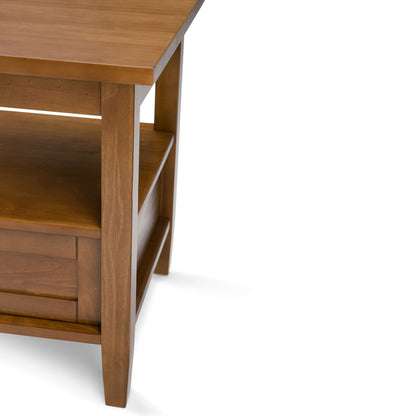 Warm Shaker Solid Wood 20 inch Wide Transitional End Table in Light Golden Brown image 5
