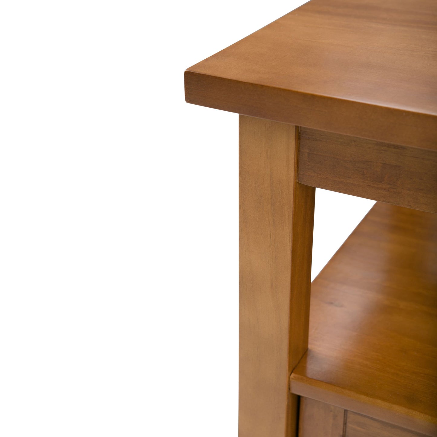 Warm Shaker Solid Wood 20 inch Wide Transitional End Table in Light Golden Brown image 4