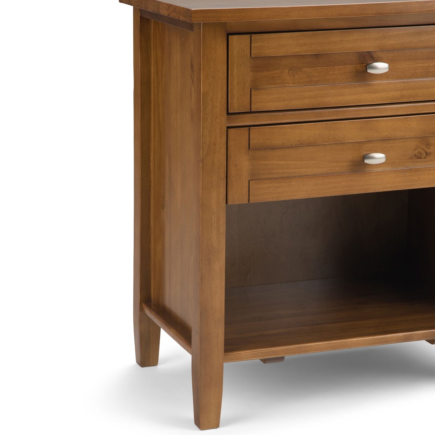 Warm Shaker Solid Wood 24 inch Wide Transitional Nightstand in Light Golden Brown image 5