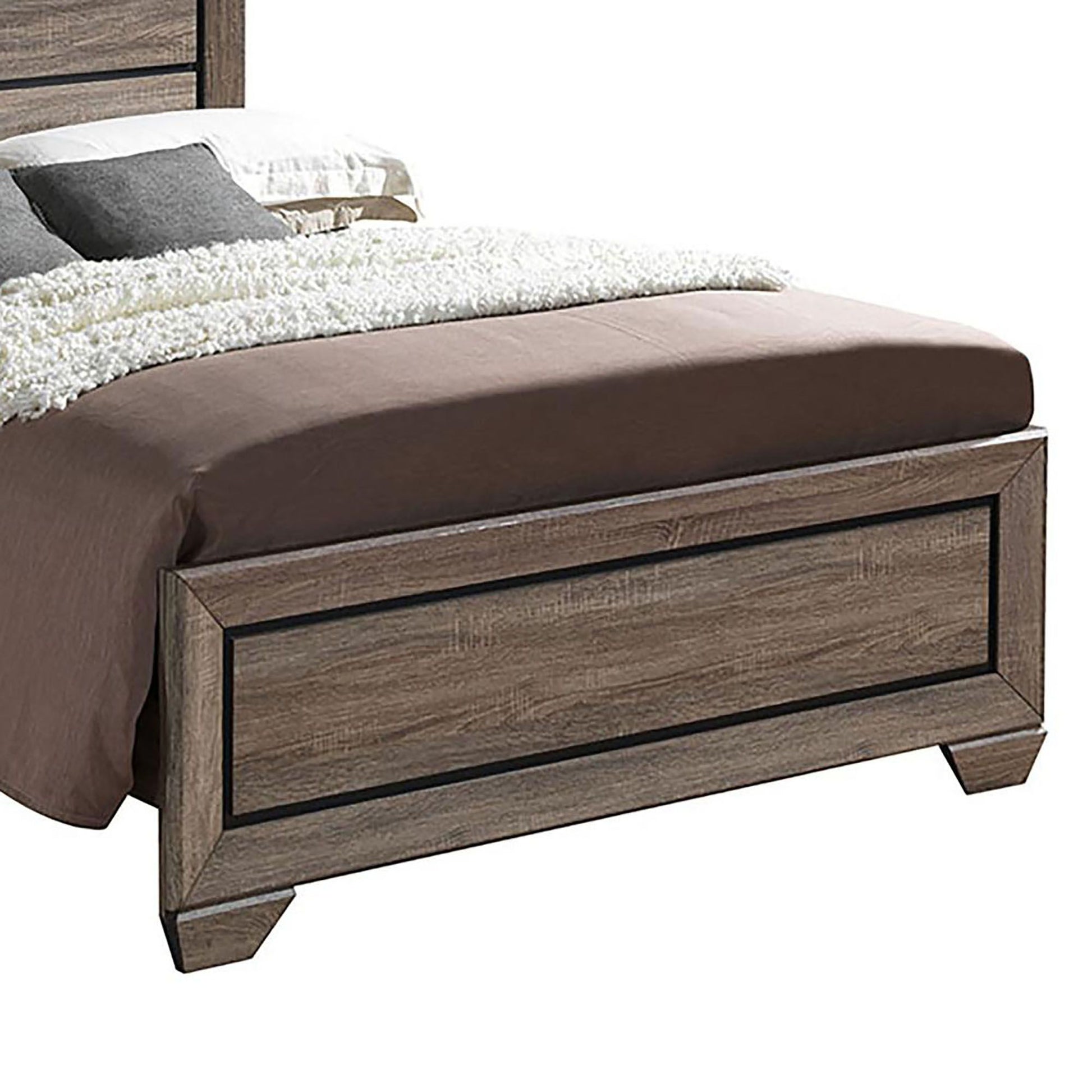 Washed Taupe Queen Panel Bed image 3