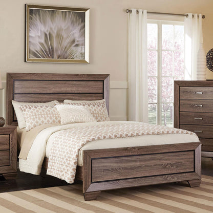 Washed Taupe Queen Panel Bed image 1