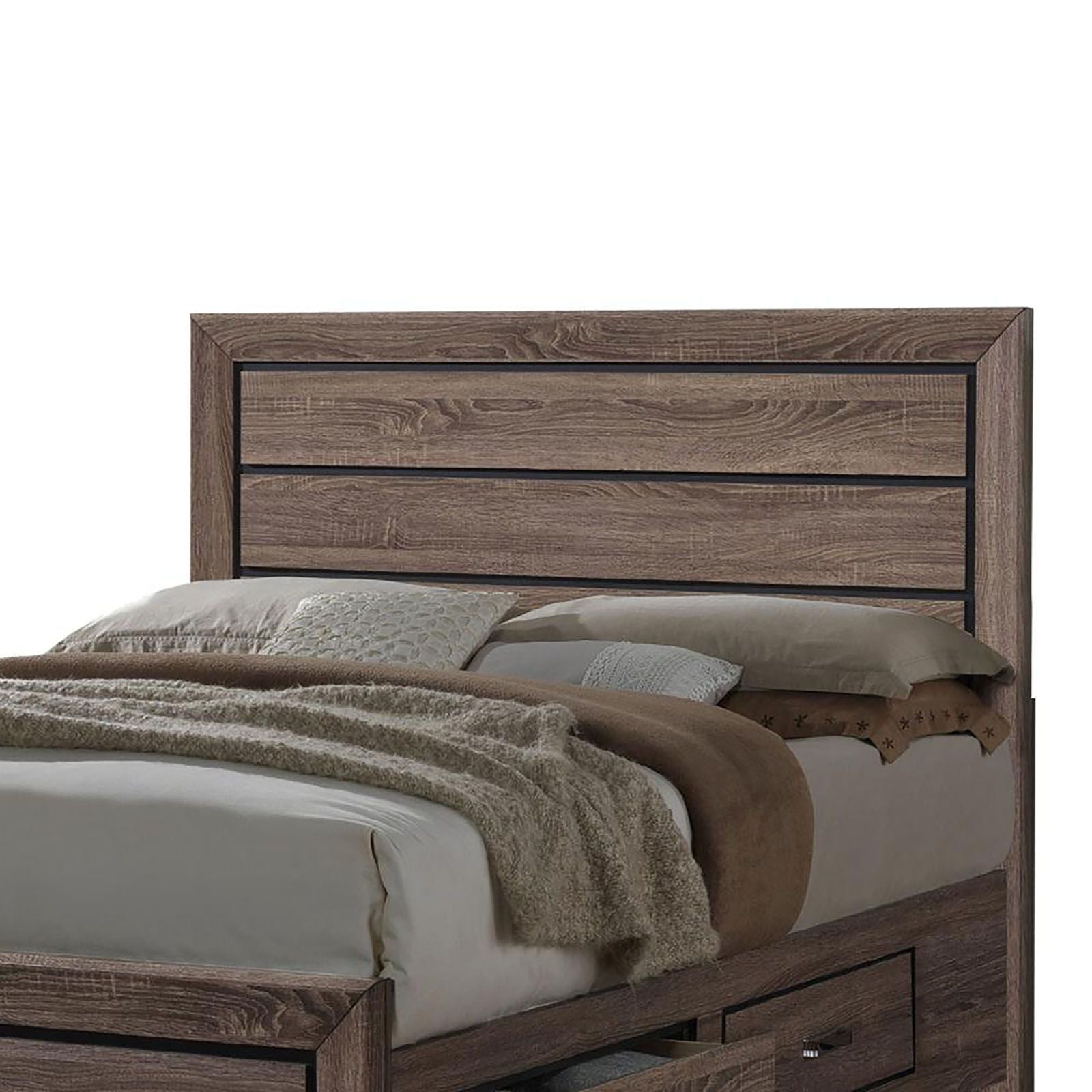 Washed Taupe Queen Storage Bed image 4