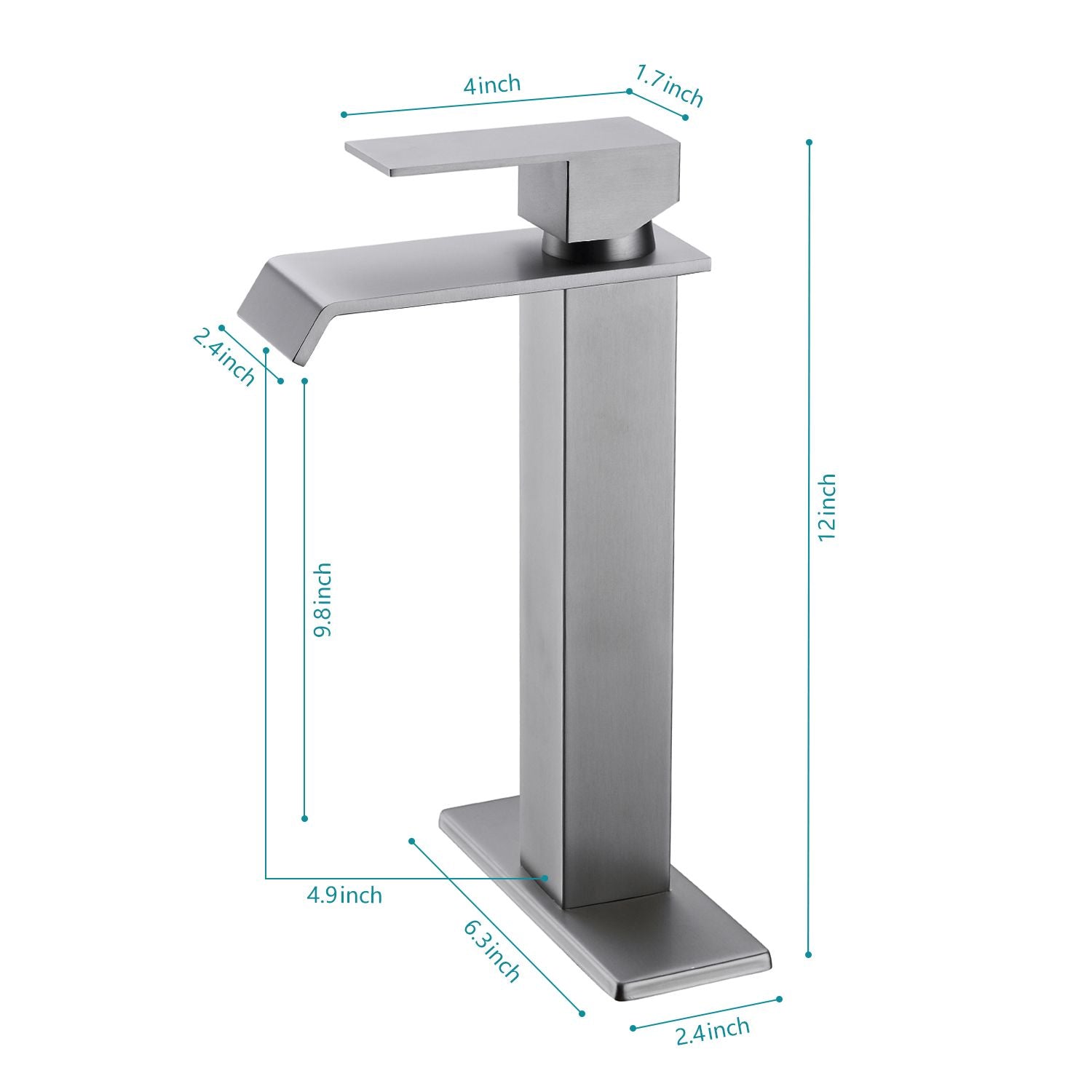 Waterfall Spout Single Handle Bathroom Sink Faucet image 8