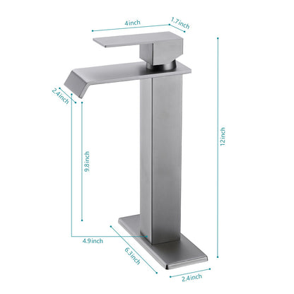 Waterfall Spout Single Handle Bathroom Sink Faucet image 8