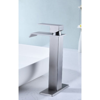 Waterfall Spout Single Handle Bathroom Sink Faucet image 6