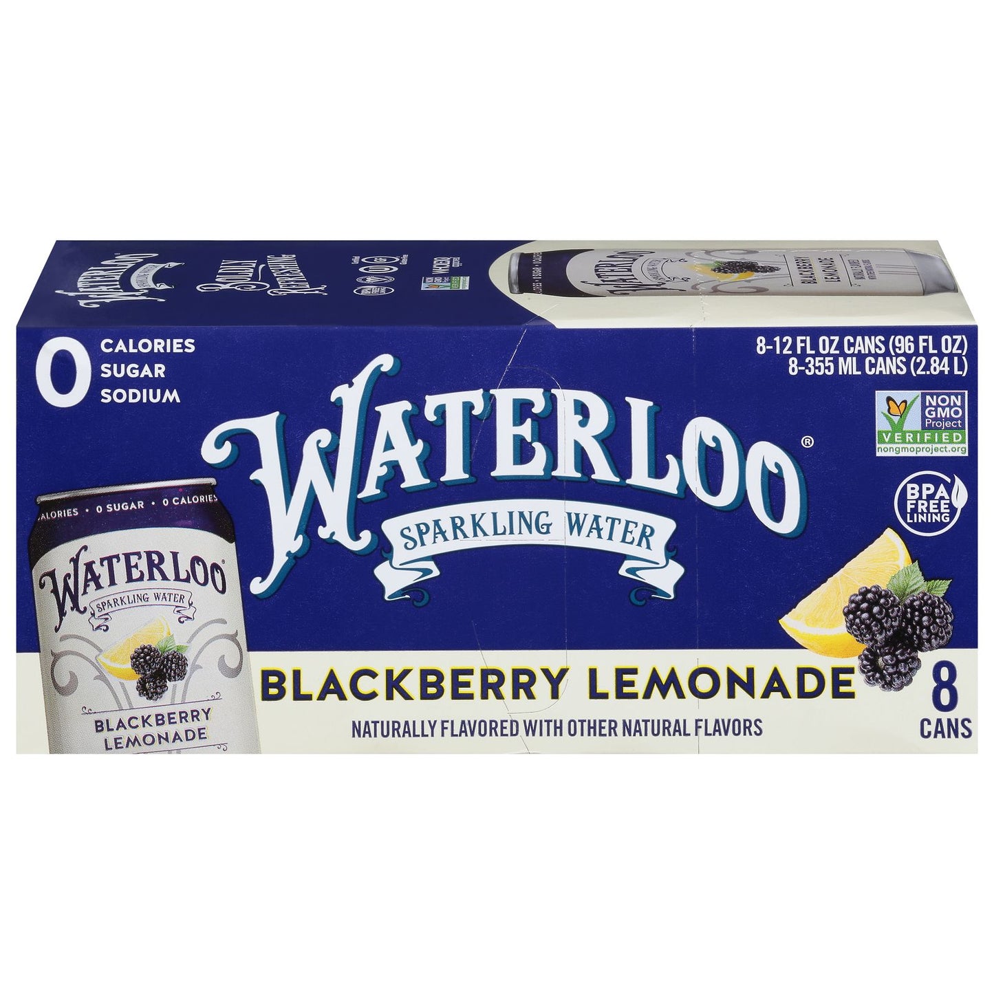 Waterloo - Sparkling Water Blckbry Lmnade - Case Of 3-8/12 Fz image 1