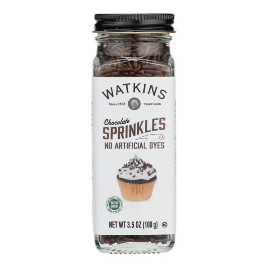 Watkins Decorating Sprinkle Choc - Case of 3 containers of chocolate sprinkles for baking and decorating