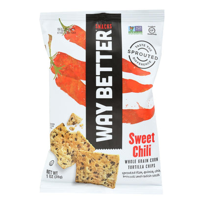 Way Better Snacks Tortilla Chips - Sweet Chili - Case Of 12 - 1 Oz. image 1