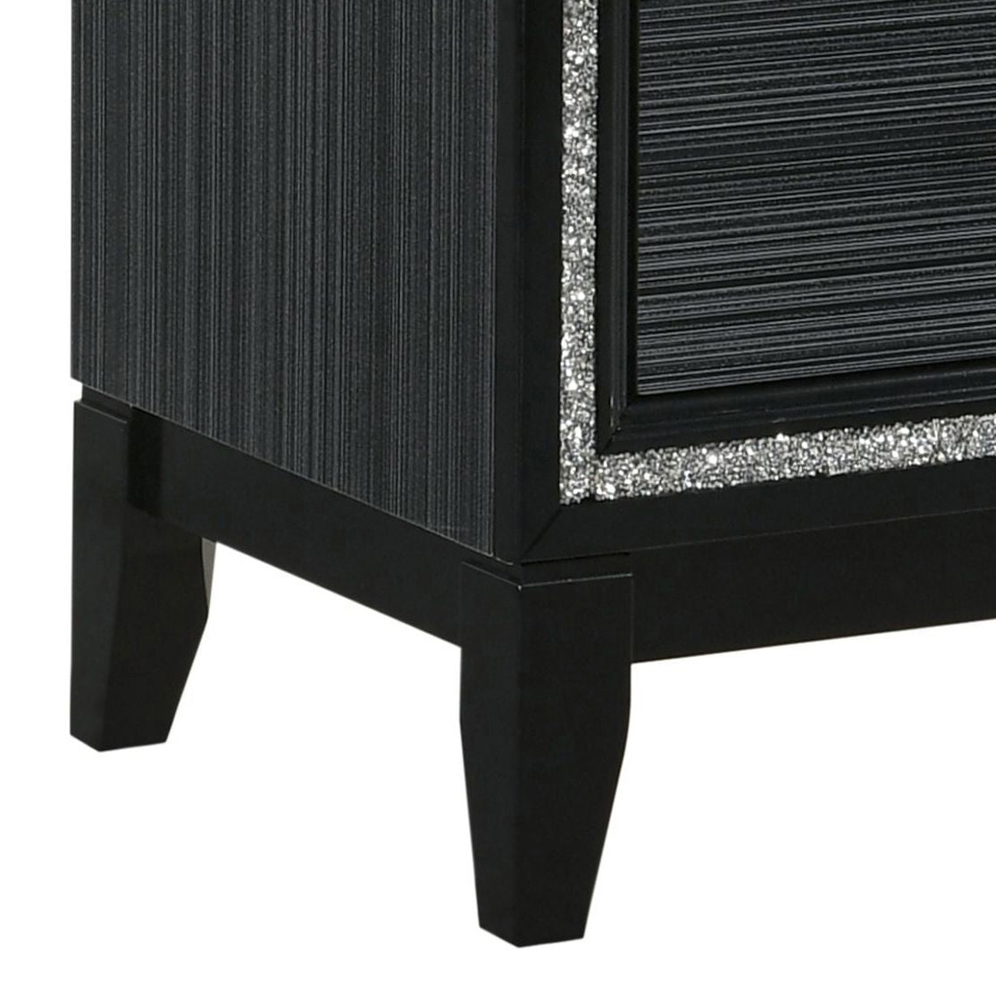 Weathered Black 2-drawer Nightstand image 6