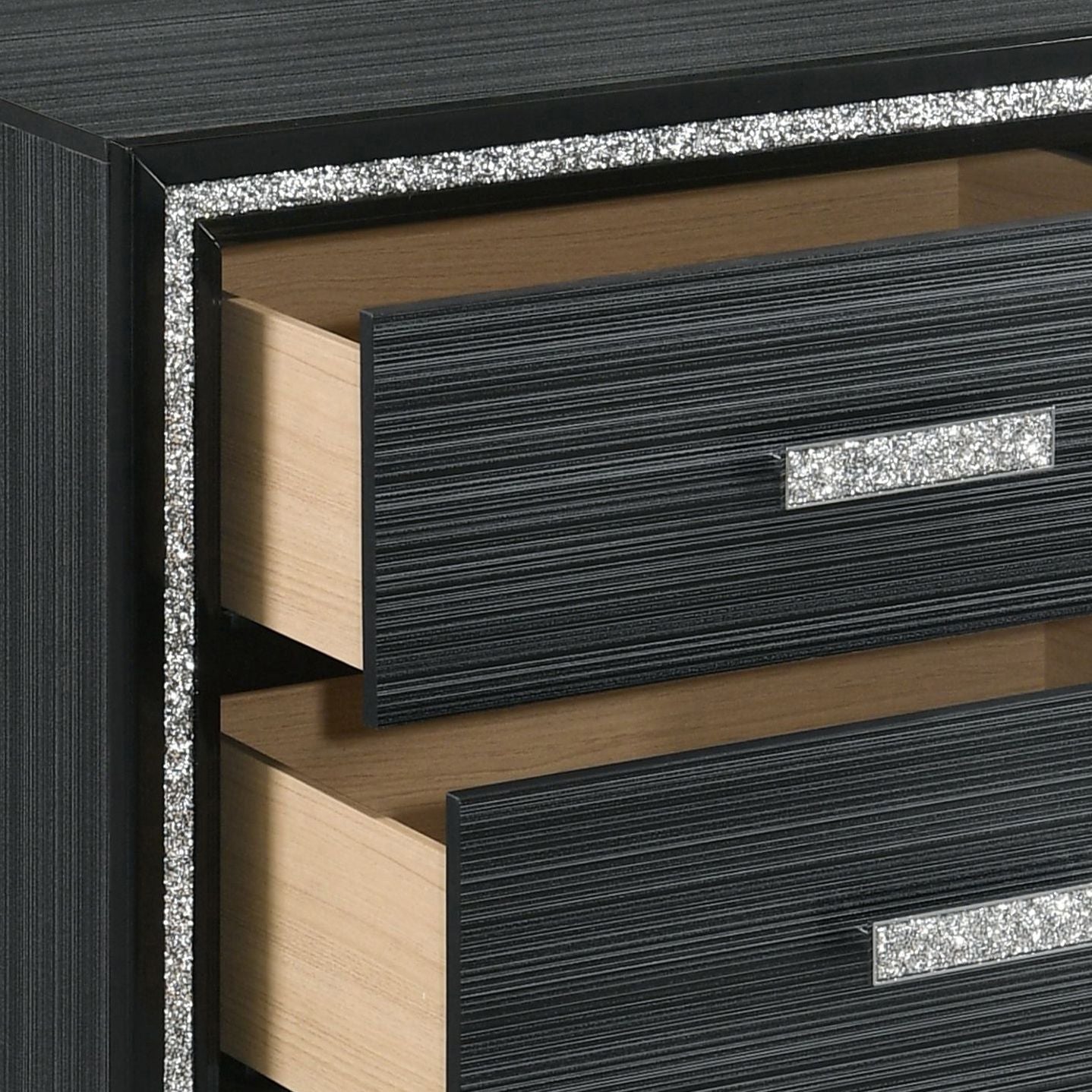 Weathered Black 2-drawer Nightstand image 5