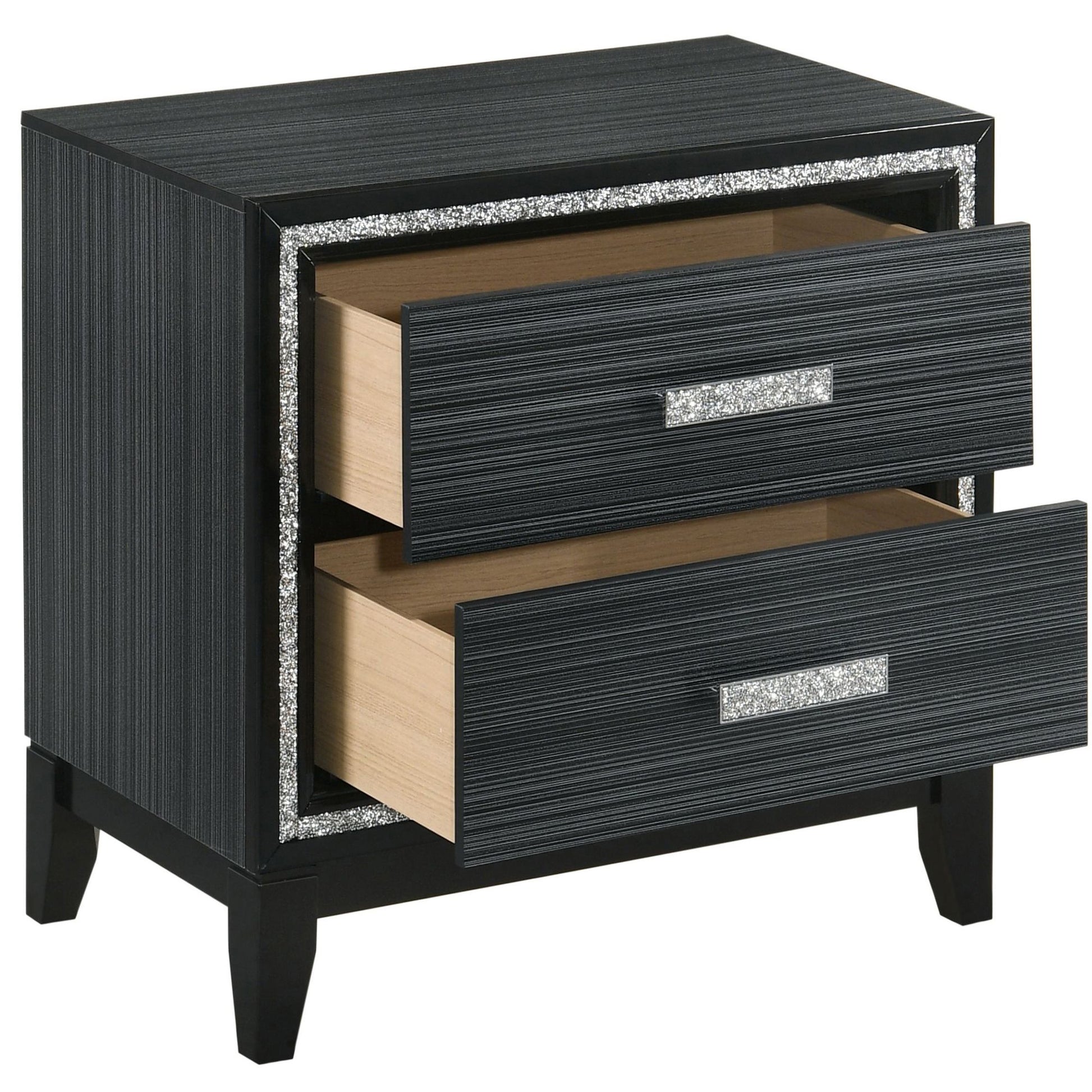 Weathered Black 2-drawer Nightstand image 3