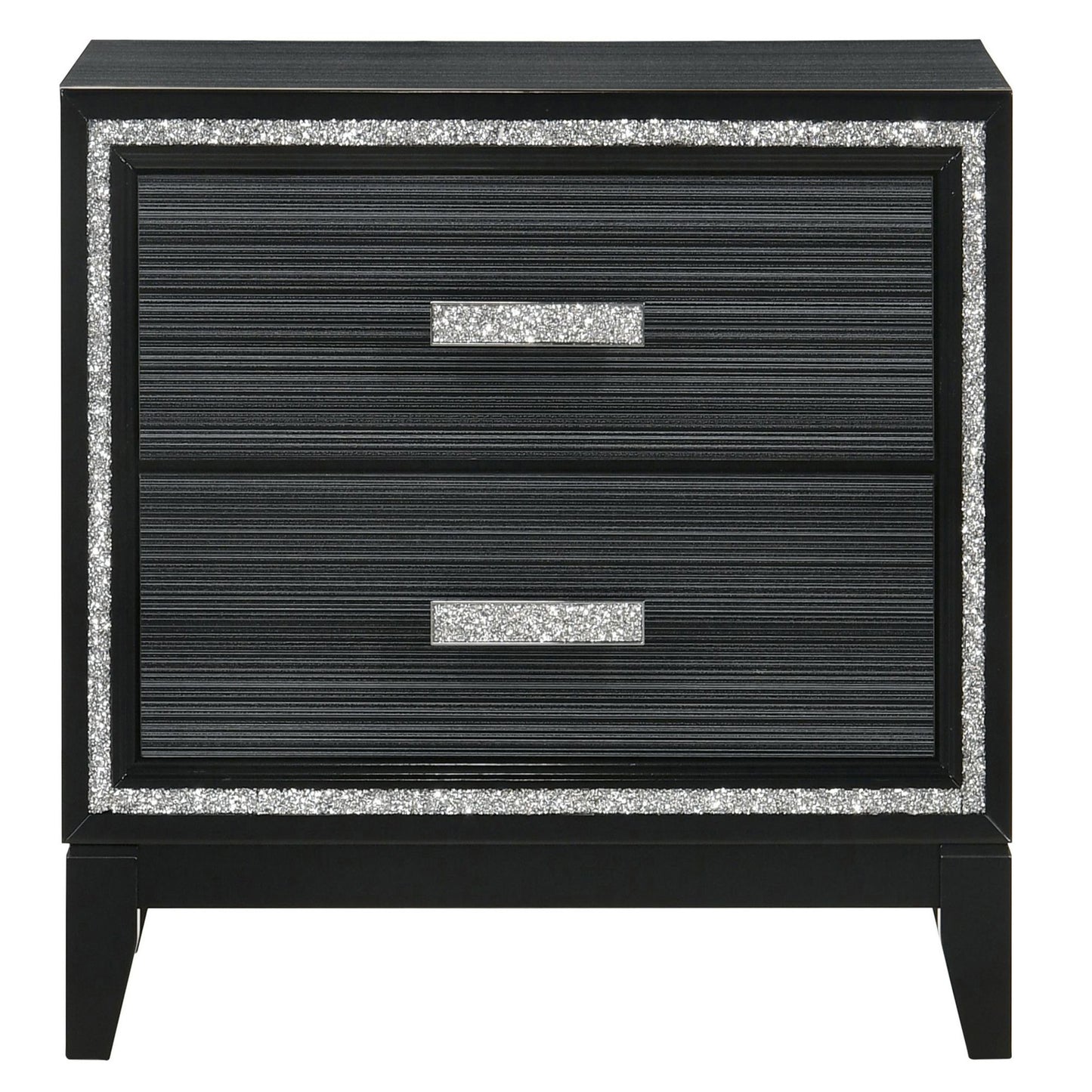 Weathered Black 2-drawer Nightstand image 2