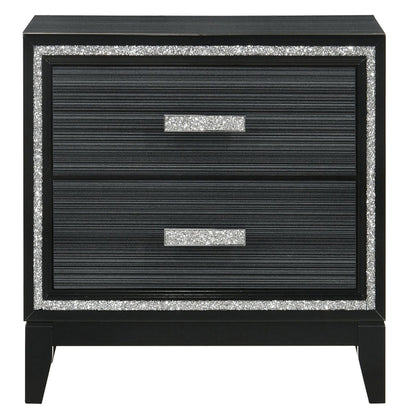 Weathered Black 2-drawer Nightstand image 2