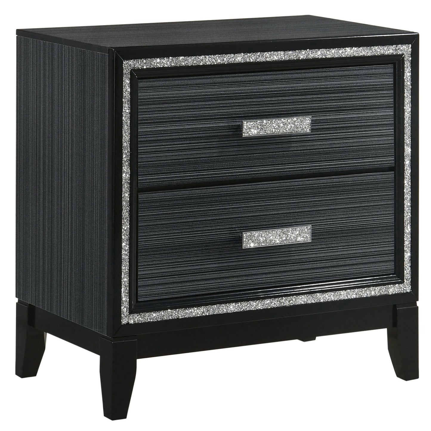Weathered Black 2-drawer Nightstand image 1