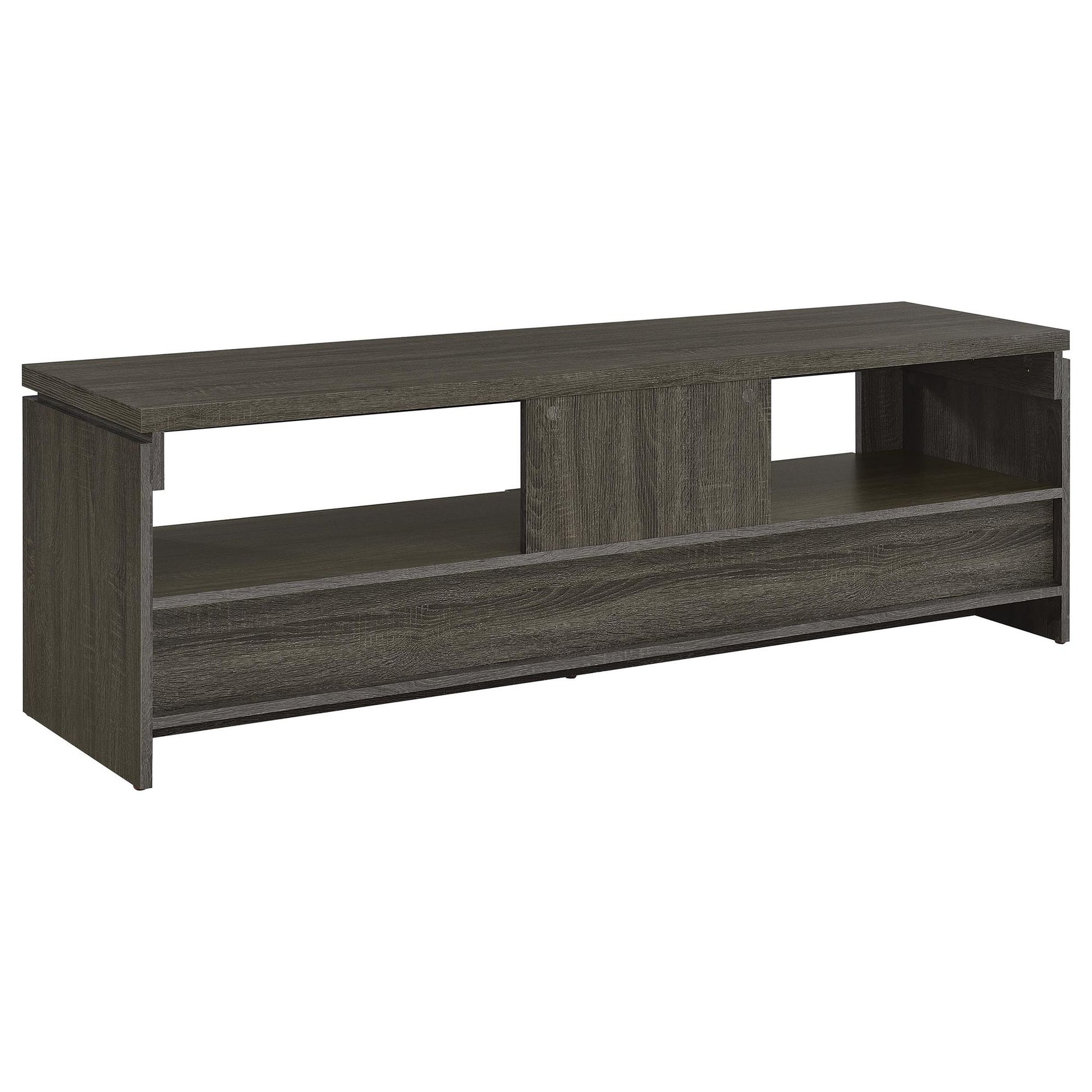 Weathered Grey 59-inch 2-Drawer TV Console image 8