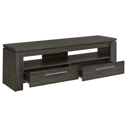Weathered Grey 59-inch 2-Drawer TV Console image 3