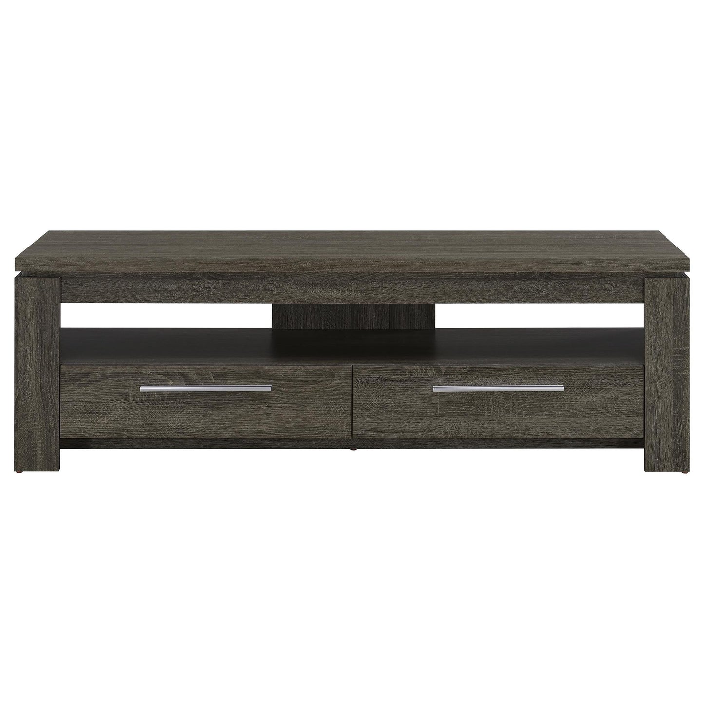 Weathered Grey 59-inch 2-Drawer TV Console image 4