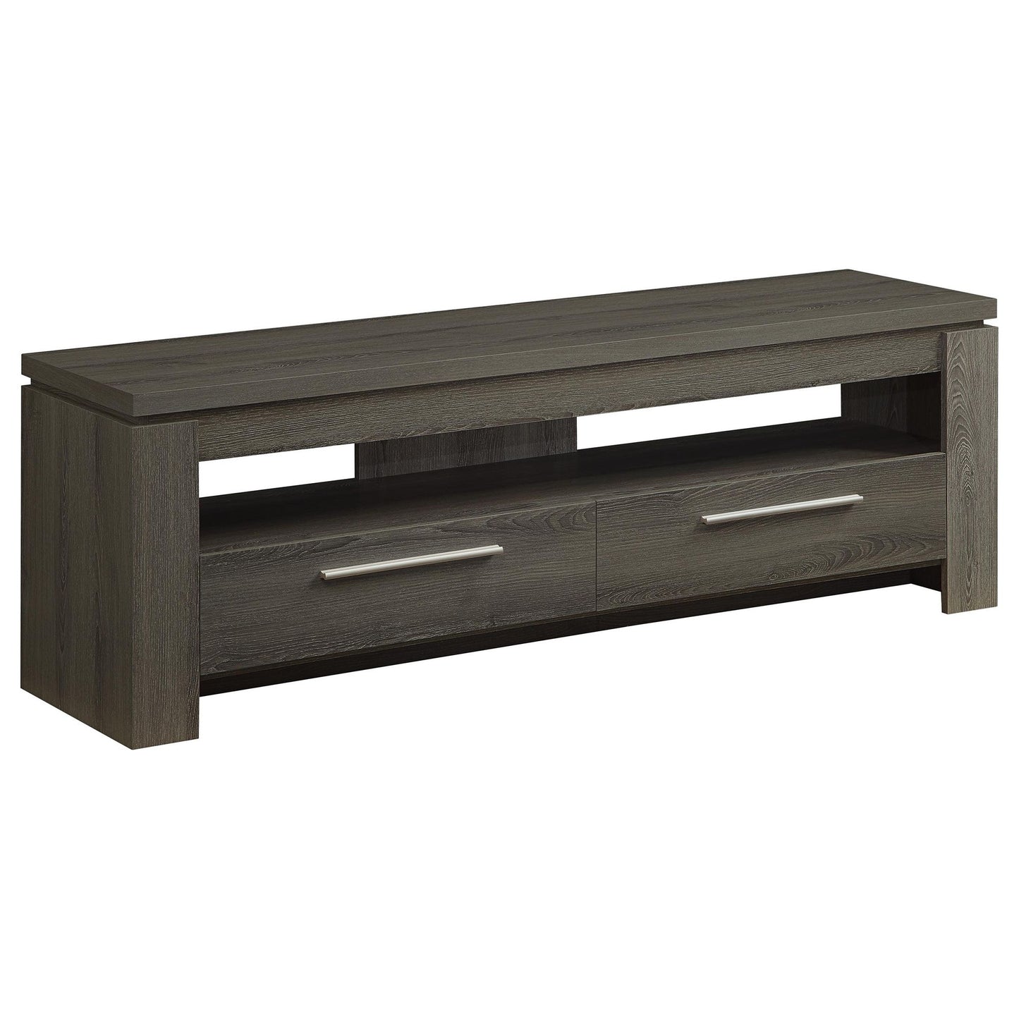 Weathered Grey 59-inch 2-Drawer TV Console image 2