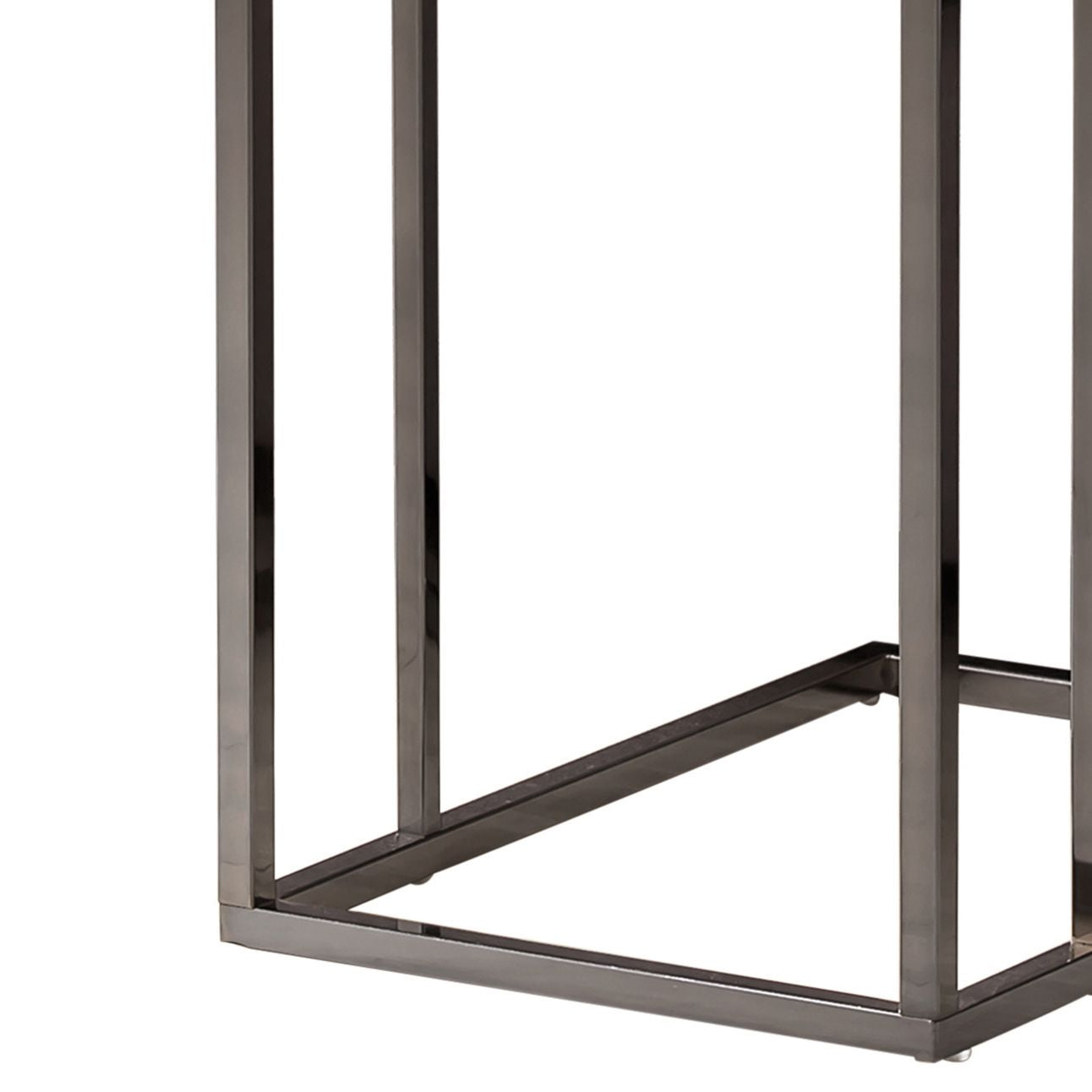 Weathered Grey and Black Snack Table with Expandable Top image 4