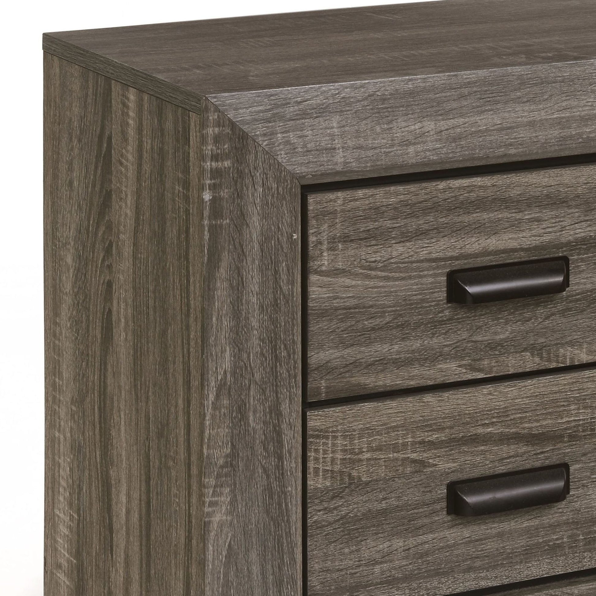 Weathered Grey Grain 2-drawer Nightstand image 5