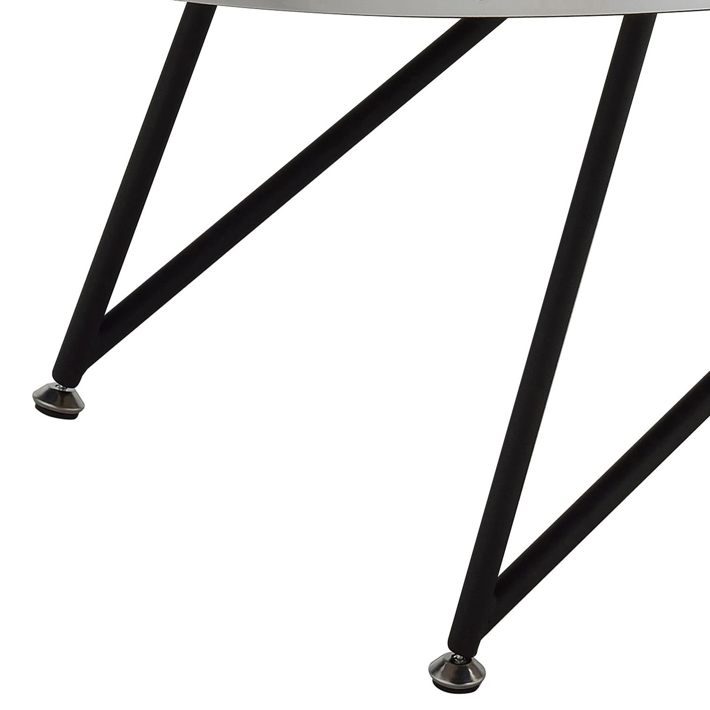 Weathered Grey Oak and Black Oval Coffee Table image 5