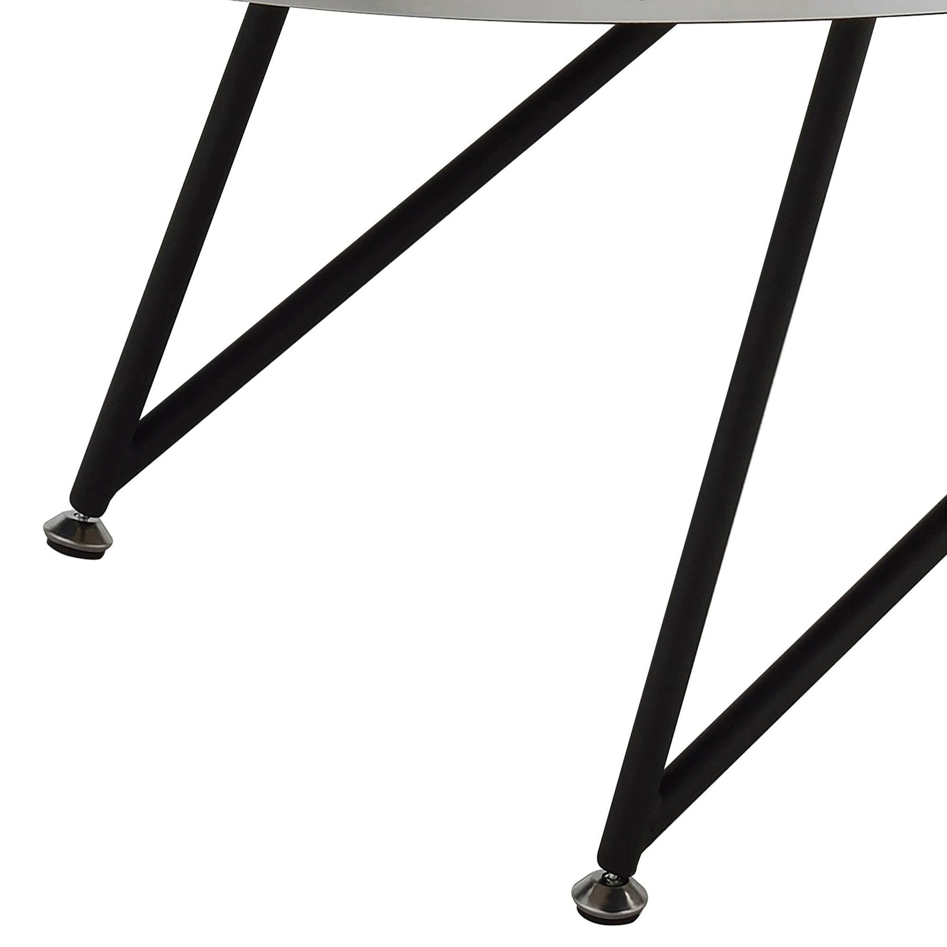 Weathered Grey Oak and Black Oval Coffee Table image 5