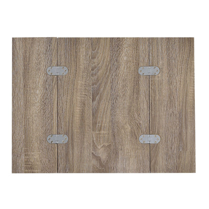Weathered Oak and Chrome Side Table image 4