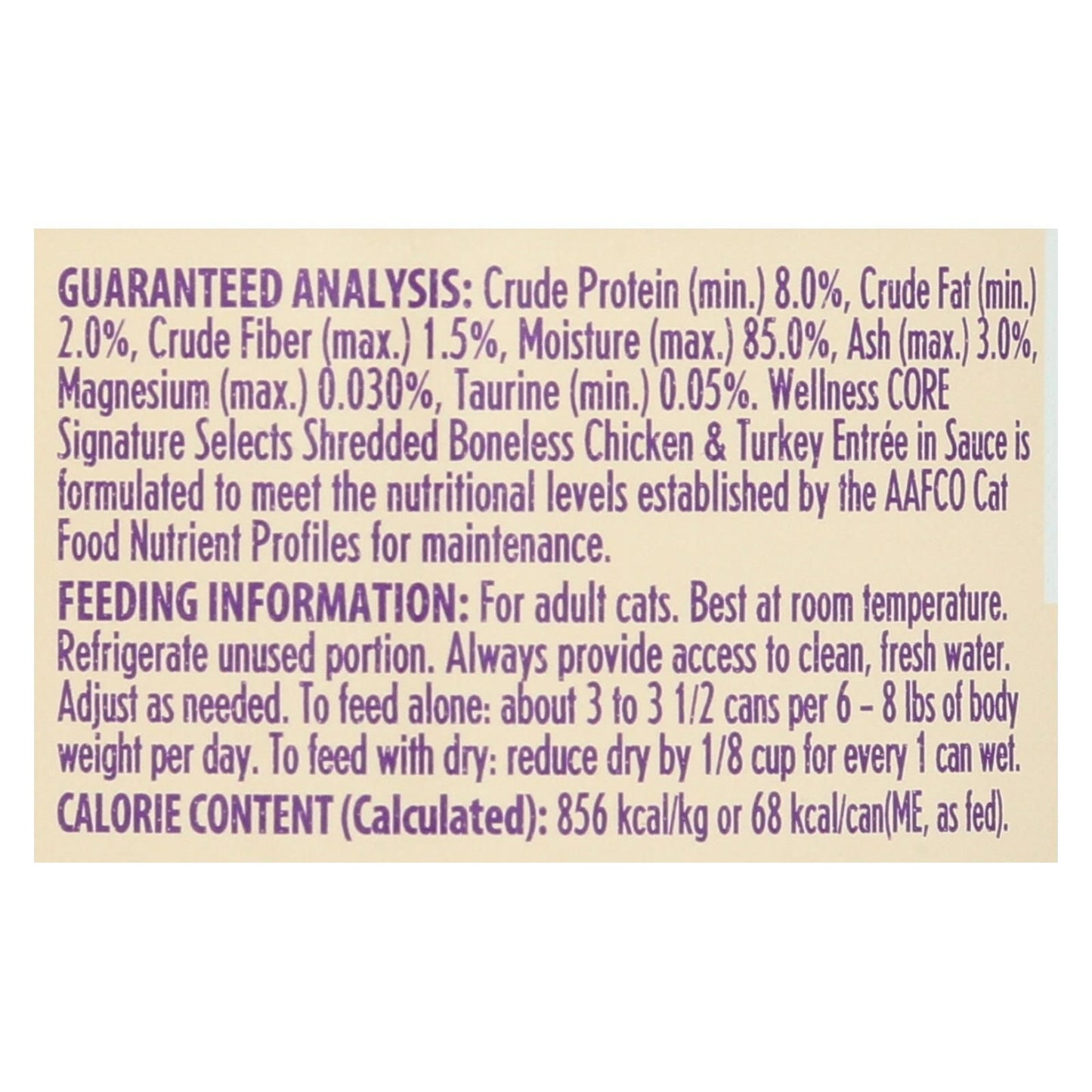 Wellness Pet Products Cat - Can - Turkey - Chicken - Signature Selects - Case Of 12 - 2.8 Oz image 3