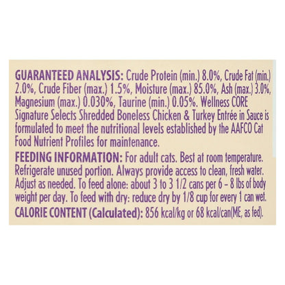 Wellness Pet Products Cat - Can - Turkey - Chicken - Signature Selects - Case Of 12 - 2.8 Oz image 3
