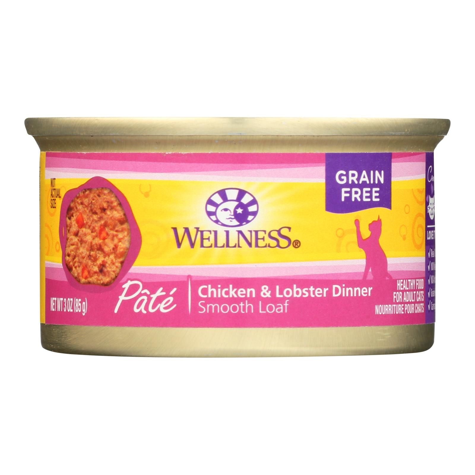 Wellness Pet Products Cat Food - Chicken And Lobster - Case Of 24 - 3 Oz. image 1