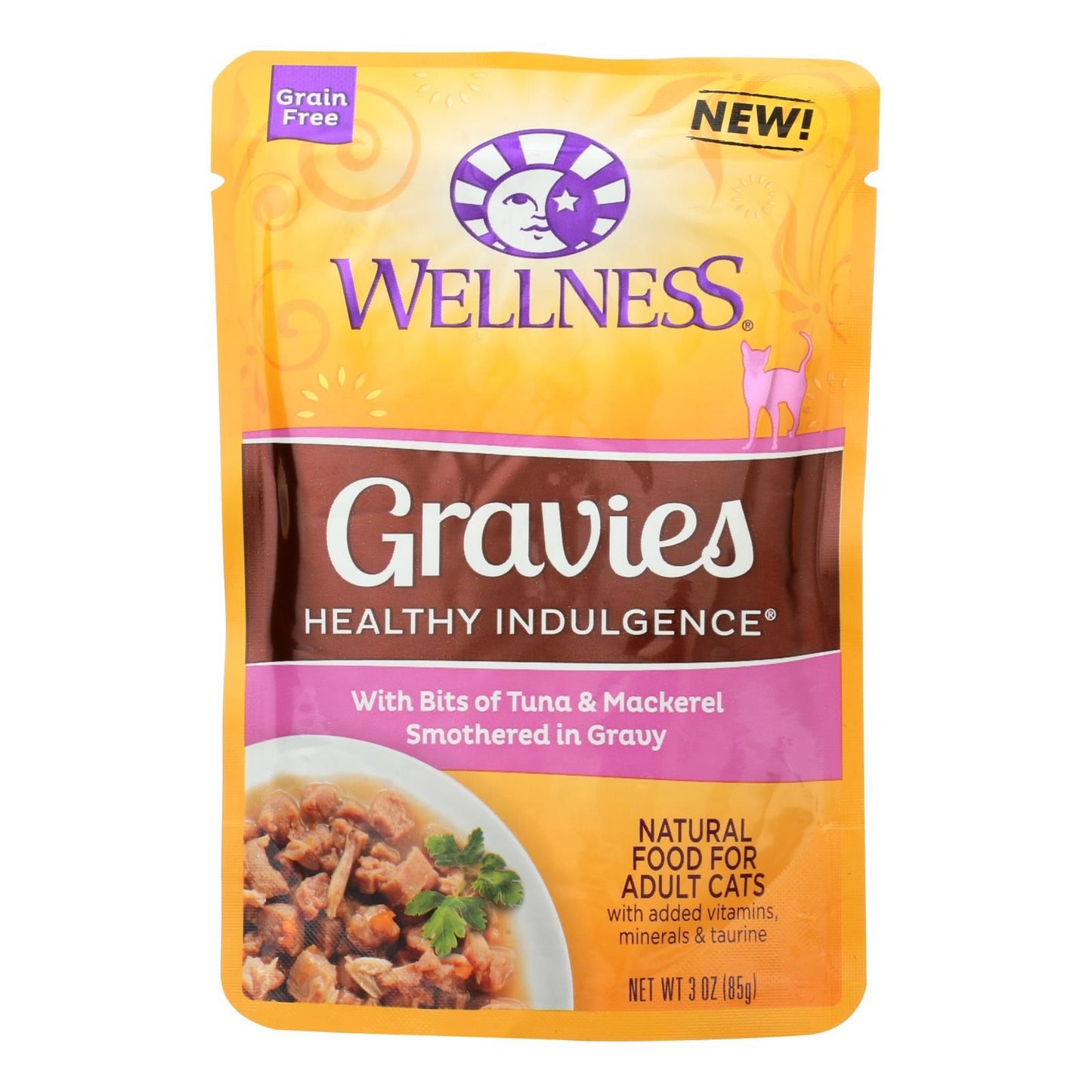 Wellness Pet Products Cat Food - Gravies With Bits Of Tuna And Mackerel Smothered In Gravy - Case Of 24 - 3 Oz. image 1