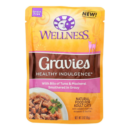 Wellness Pet Products Cat Food - Gravies With Bits Of Tuna And Mackerel Smothered In Gravy - Case Of 24 - 3 Oz. image 1