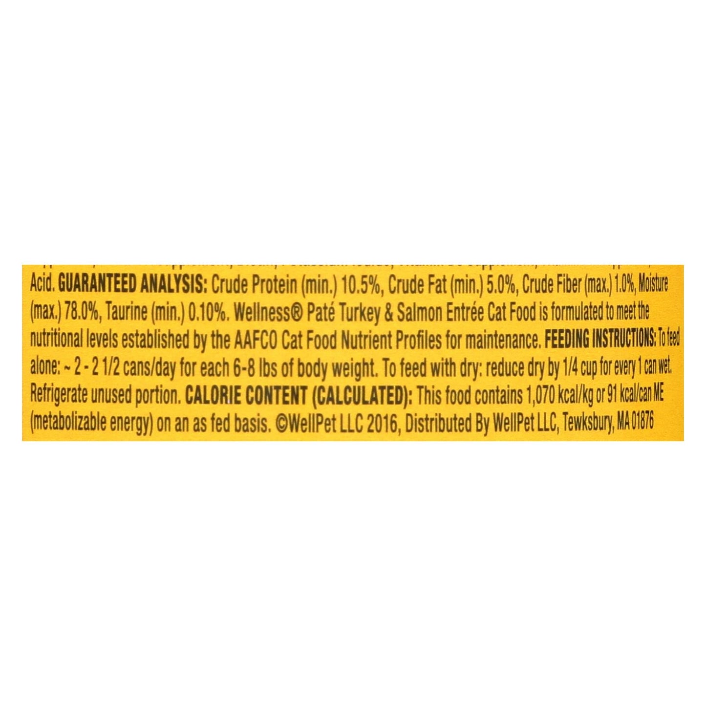 Wellness Pet Products Cat Food - Turkey And Salmon Recipe - Case Of 24 - 3 Oz. image 2