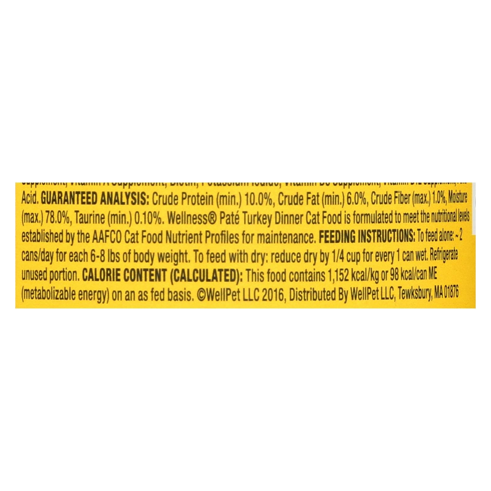 Wellness Pet Products Cat Food - Turkey Recipe - Case Of 24 - 3 Oz. image 4