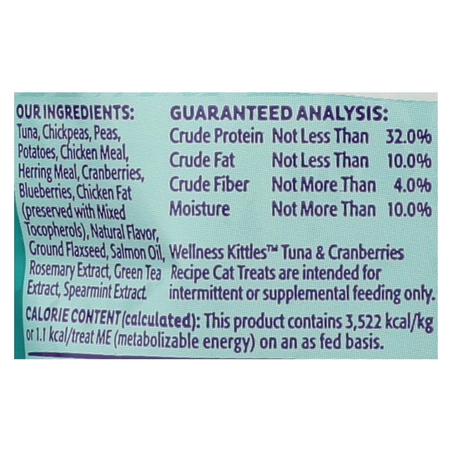 Wellness Pet Products Cat Treat - Kittles - Tuna & Cranberry - Case Of 14 - 2 Oz image 2