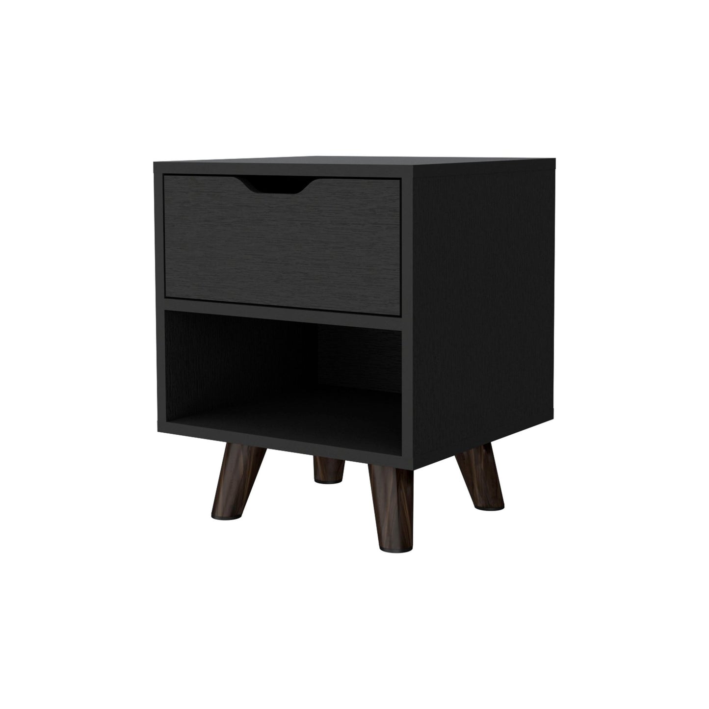 Wenge 1-Open Storage Shelf Nightstand image 3