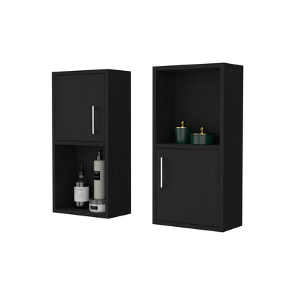 Wenge 2 Bathroom Medicine Cabinets with Open Shelf image 4