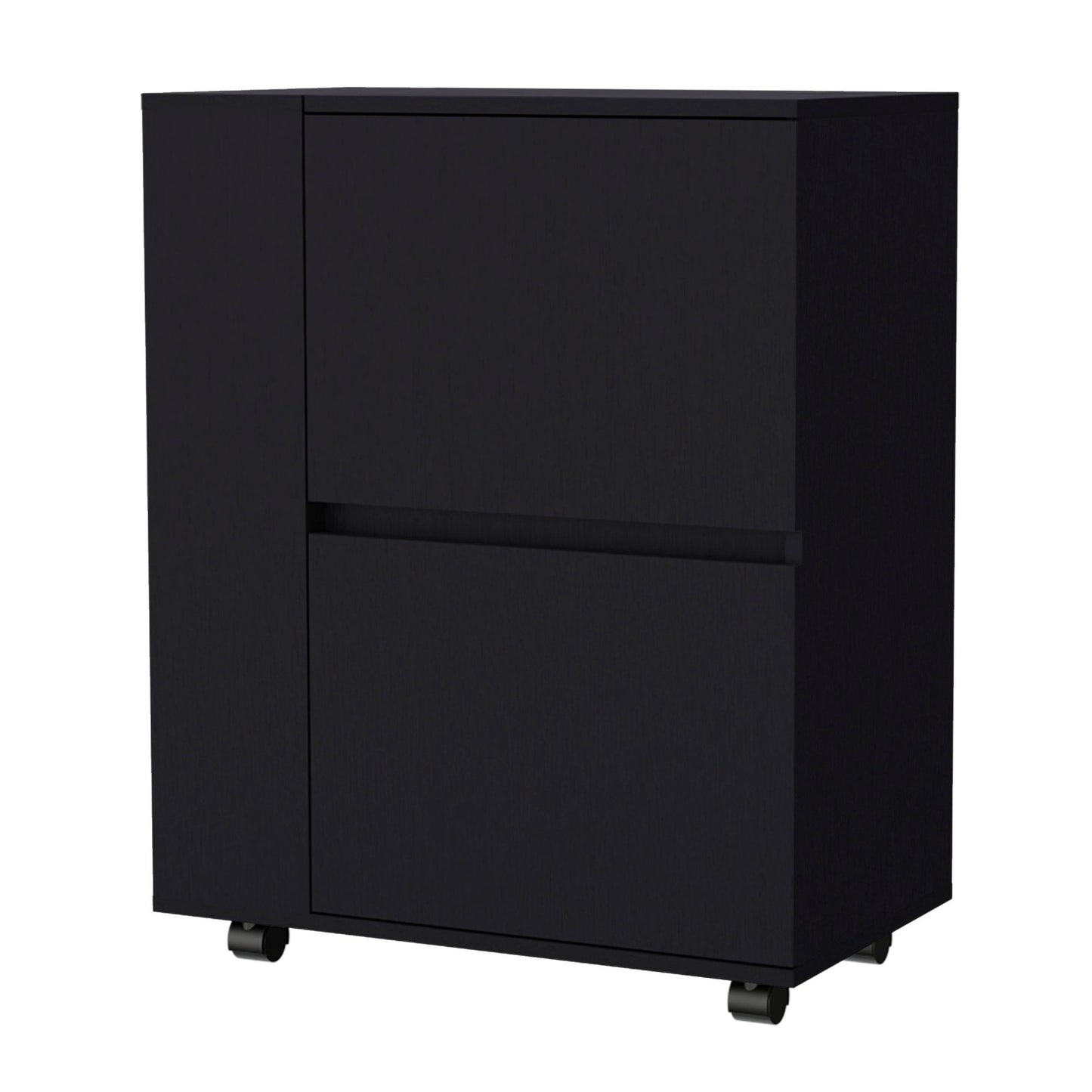 Wenge 2-Cabinet Bar Cart image 3