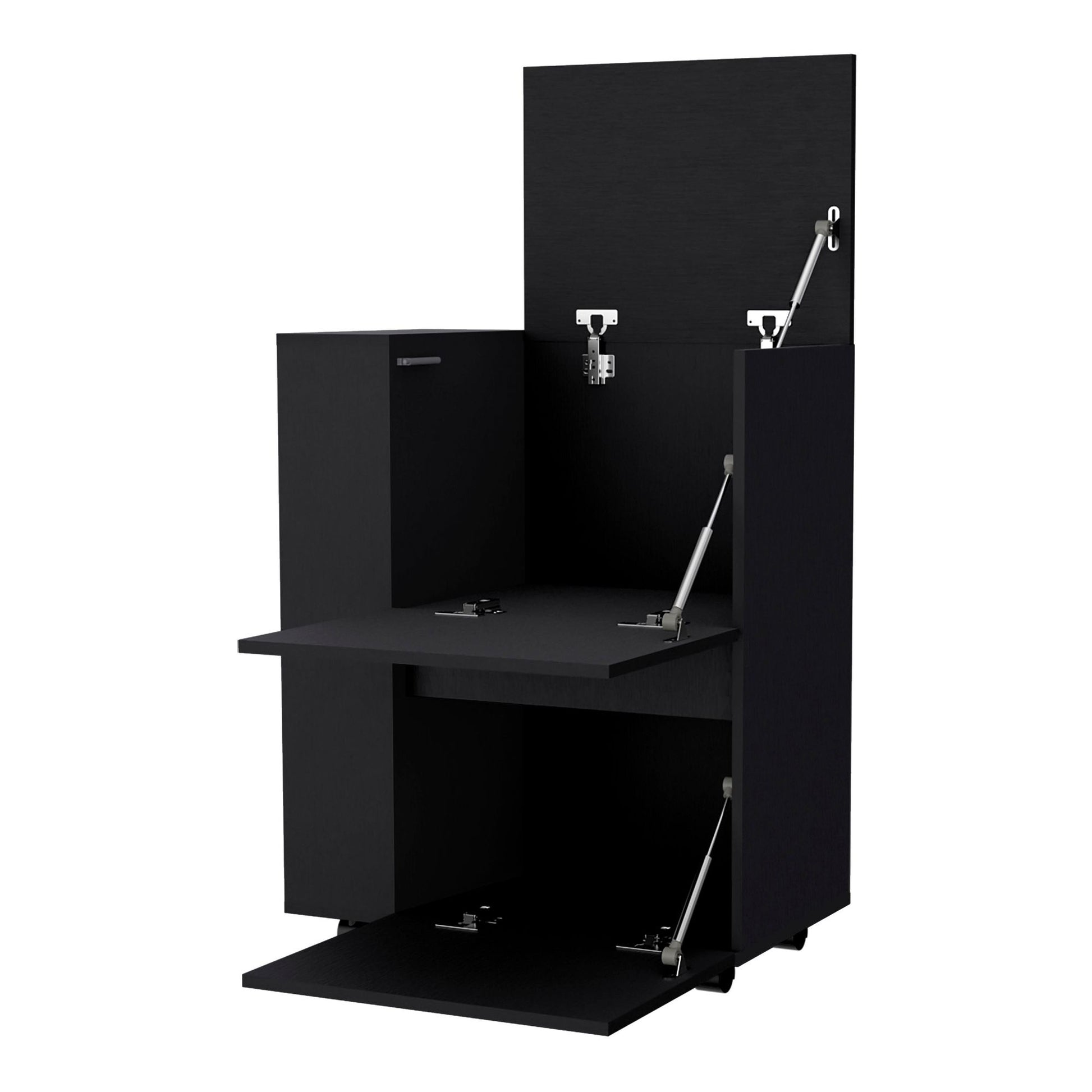 Wenge 2-Cabinet Bar Cart image 4